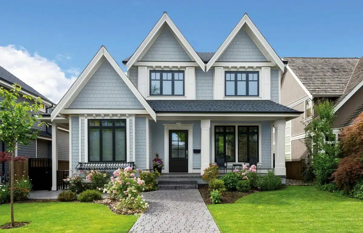 James Hardie Shingles in Light Mist Colour Best siding installation company in Canada