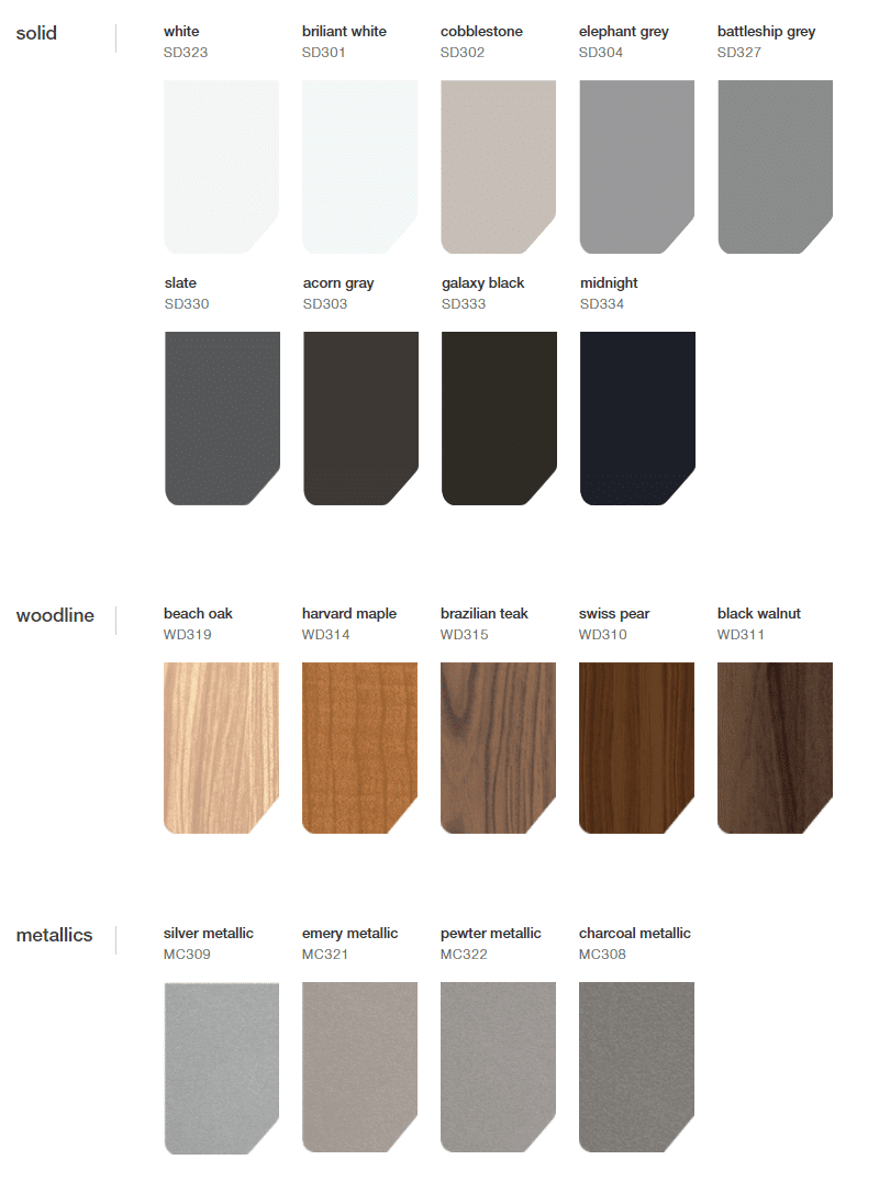 AL13 Panel System Siding Colours