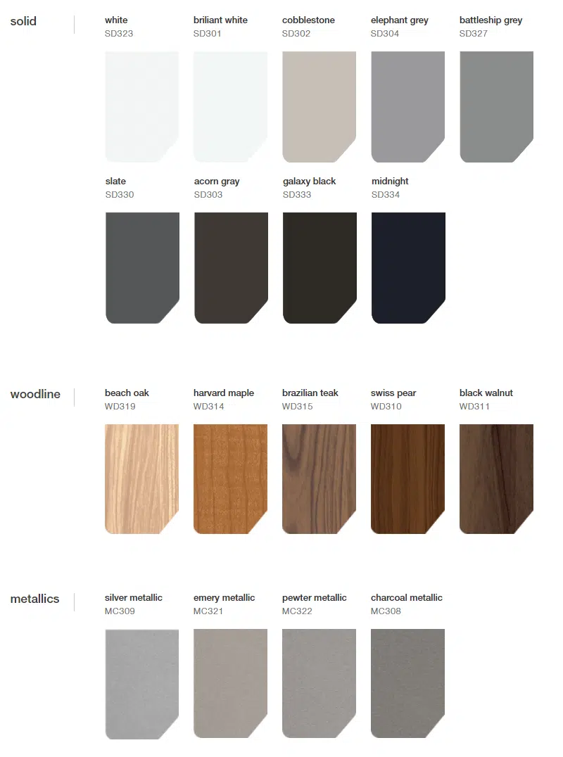 AL13 Panel System Siding Colours