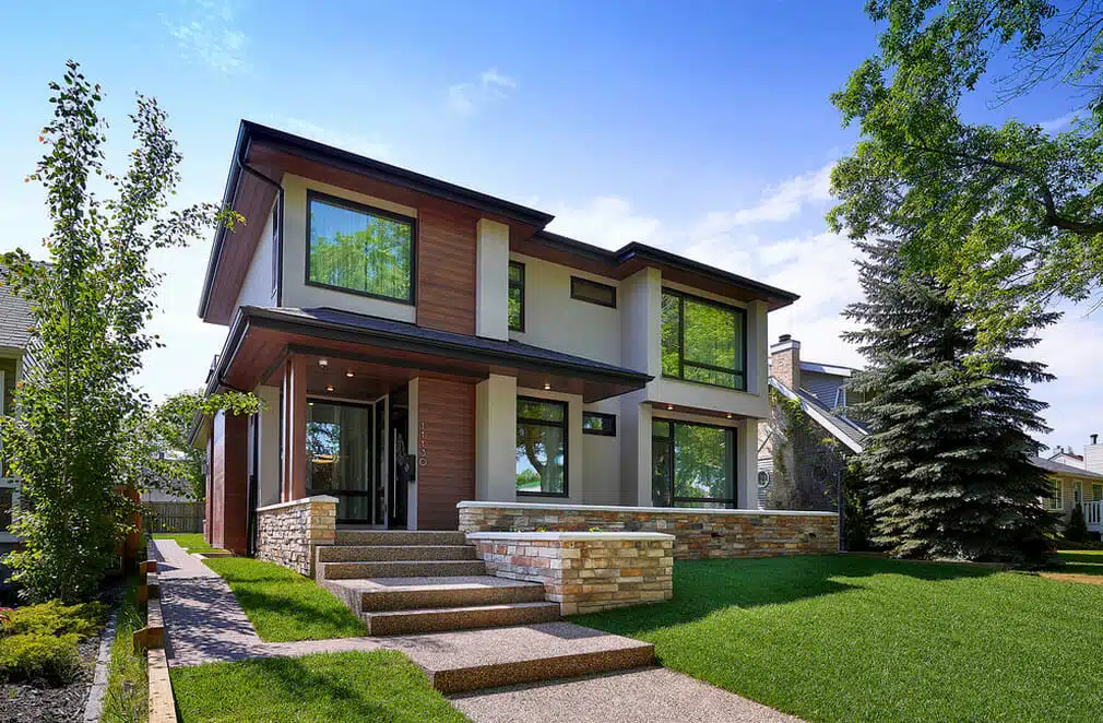 Longboard 6” V Groove siding panels in Light National Walnut colour Best siding installation company in Ontario