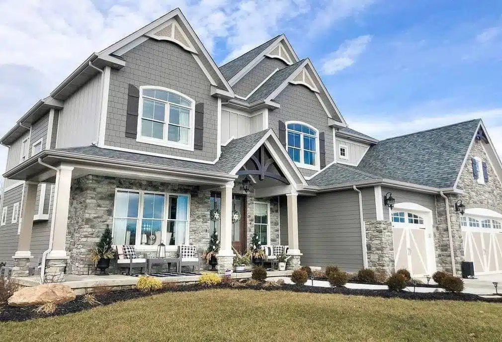 James Hardie Shingles and Plank in Gray Slate Exterior home siding - Calgary companies with affordable installation cost