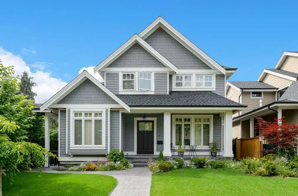 James Hardie Plank and Shingles in Gray Slate Exterior home siding (vinyl, hardie, cedar) - installation cost in Abbotsford