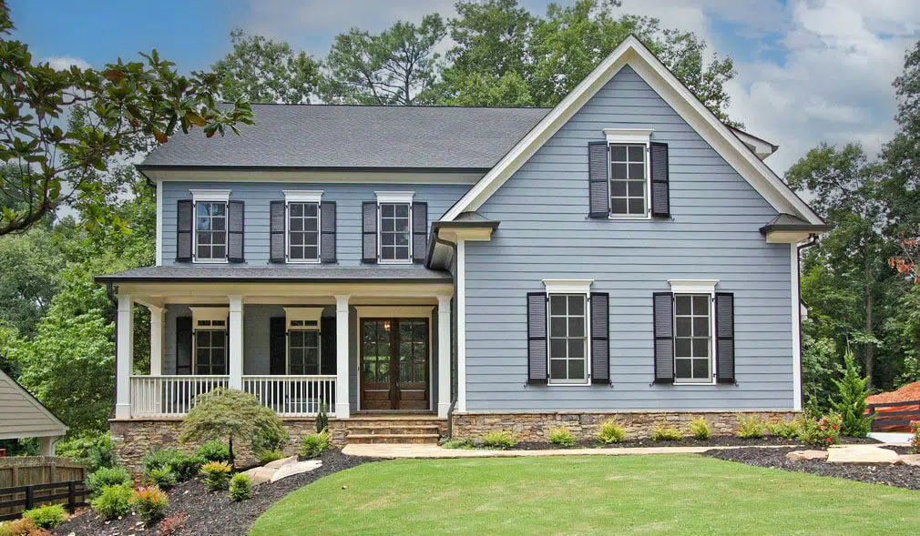 James Hardie Plank Siding from Statement collection in Boothbay Blue Siding contractors in Boston - we work with siding lap, panels, shingles and shakes
