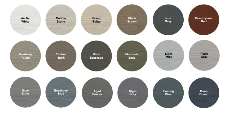 Colour palette for James Hardie Siding in Columbus, OH Colour palette for James Hardie Siding in Columbus, OH