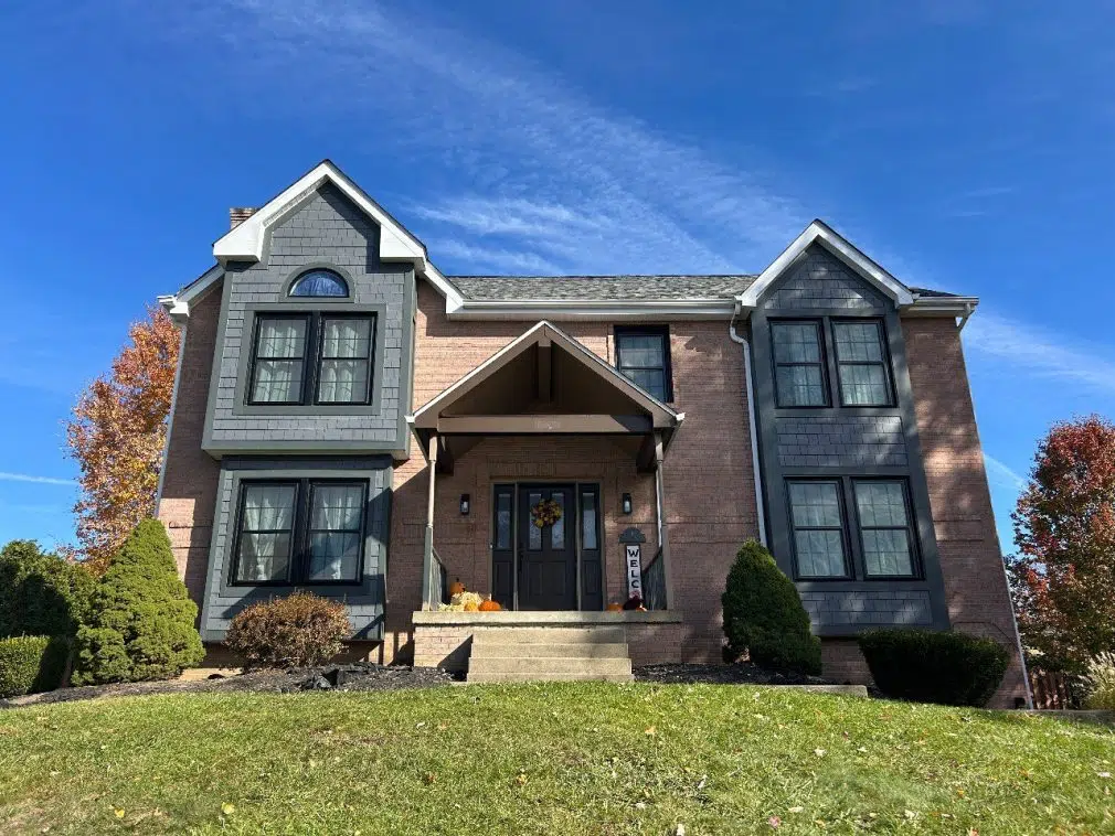 James Hardie Shingles in Iron Grey Exterior home siding - installation and replacement cost of James Hardie, cedar, vinyl siding in Washington Metropolitan Area